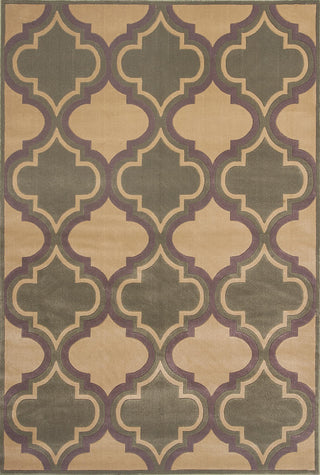 KAS Corinthian 5357 Beige/Sage Quatrefoil Area Rug main image