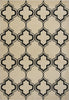 KAS Corinthian 5370 Ivory/Black Arabesque Machine Woven Area Rug