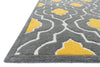 Loloi Brighton BT-04 Grey / Gold Area Rug Corner