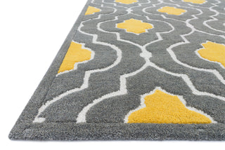 Loloi Brighton BT-04 Grey / Gold Area Rug Corner