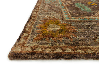 Loloi Empress EU-01 Brown / Taupe Area Rug Corner Feature