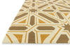 Loloi Palm Springs PM-04 Taupe / Gold Area Rug by Dann Foley Corner Feature