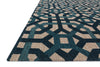 Loloi Vero VO-03 Natural / Teal Area Rug Corner