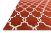 Loloi Charlotte CT-03 Rust Area Rug Corner