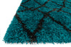 Loloi Cosma HCO01 Blue / Charcoal Area Rug Corner Feature