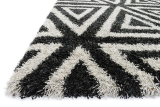 Loloi Cosma HCO02 Charcoal / Ivory Area Rug Corner Feature