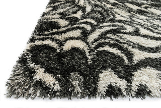 Loloi Cosma HCO05 Charcoal / Ivory Area Rug Corner Feature