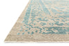 Loloi Cyrus CU-02 Camel/Aqua Area Rug Corner