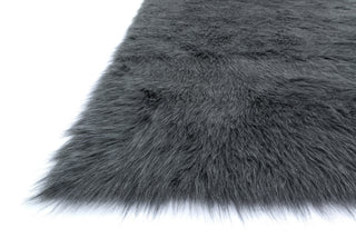Loloi Danso Shag DA-09 Graphite Area Rug Corner