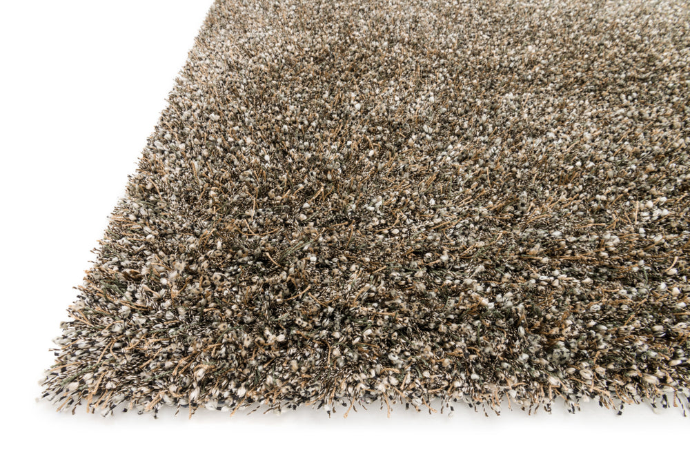 Loloi Dion Shag DS-01 Mocha Area Rug Corner Feature