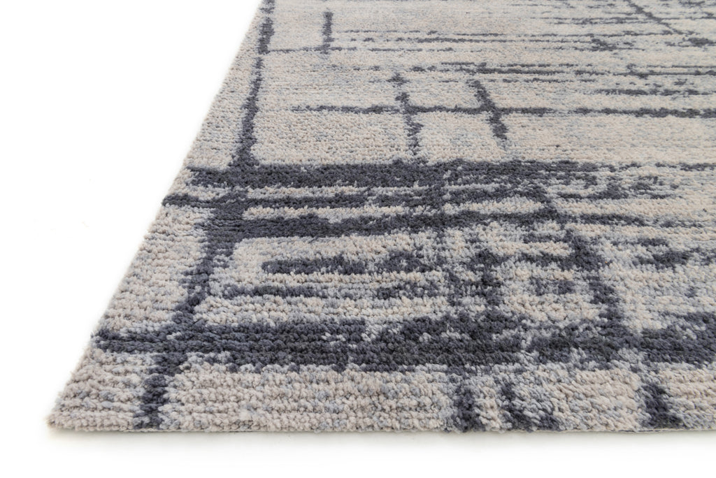 Loloi Discover DC-01 Grey / Charcoal Area Rug Corner Feature