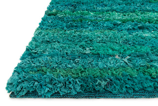 Loloi Eliza Shag EI-01 Aqua Area Rug Corner