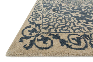 Loloi Fairfield HFF24 Blue / Ivory Area Rug Corner Feature
