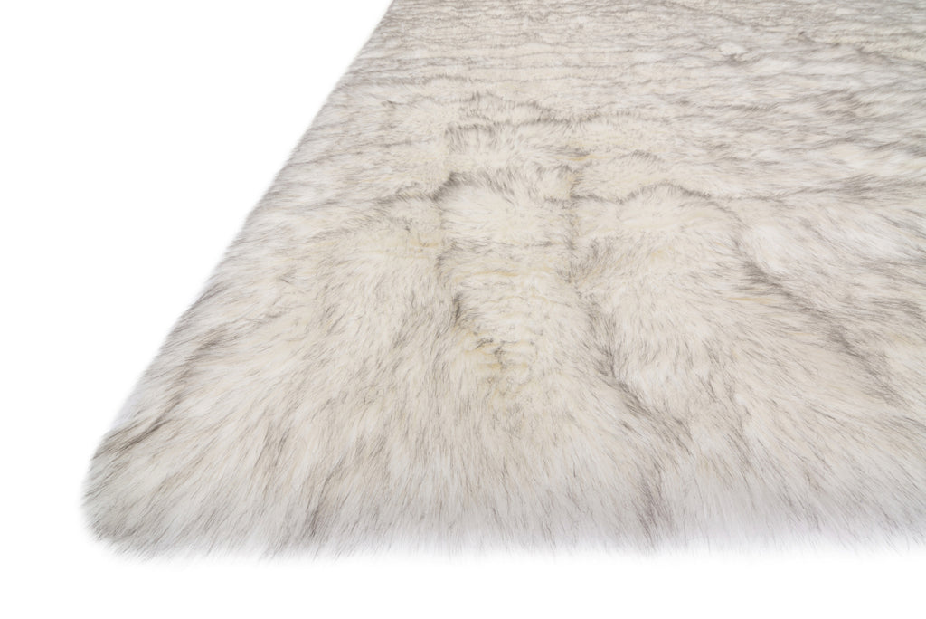 Loloi Finley FN-01 Ivory / Grey Area Rug Corner Feature