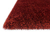 Loloi Fresco Shag FG-01 Red Area Rug Corner Feature