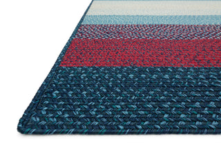 Loloi Garrett GA-05 Blue / Red Area Rug Corner Feature