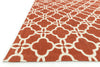 Loloi Geo GEO02 Rust / Ivory Area Rug Corner