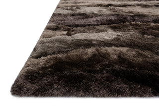 Loloi Glamour Shag GS-02 Peppercorn Hand Tufted Area Rug Corner