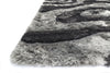 Loloi Glamour Shag GS-03 Smoke Area Rug Corner Feature