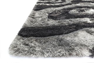 Loloi Glamour Shag GS-03 Smoke Area Rug Corner Feature