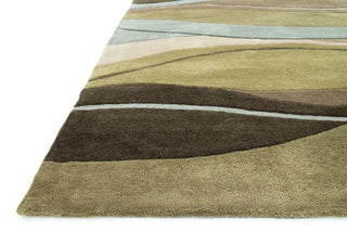 Loloi Grant GR-06 Olive / Brown Area Rug Corner Feature