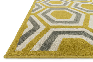 Loloi Catalina HCF01 Citron / Grey Area Rug Corner