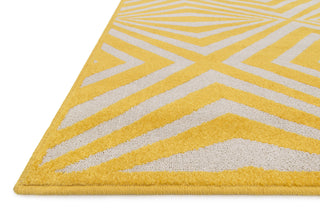 Loloi Catalina HCF04 Lemon / Ivory Area Rug Corner