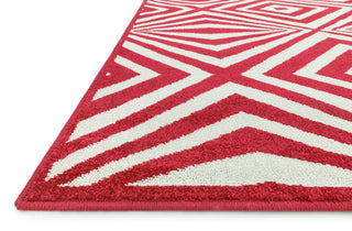 Loloi Catalina HCF04 Red / Ivory Area Rug Corner