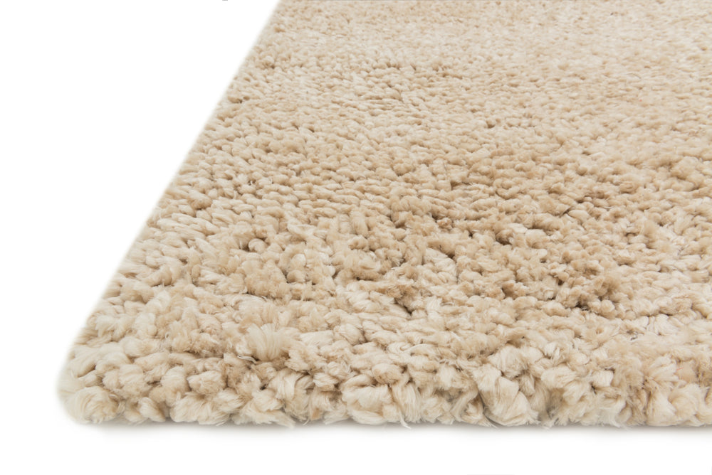 Loloi Hera Shag HG-01 Beige Area Rug Corner Feature