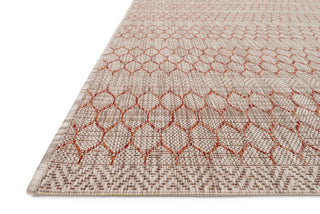 Loloi Isle IE-01 Beige / Rust Area Rug Corner Feature