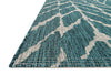 Loloi Isle IE-02 Teal / Grey Area Rug Corner