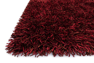 Loloi Linden Shag LI-02 Red Area Rug Corner Feature