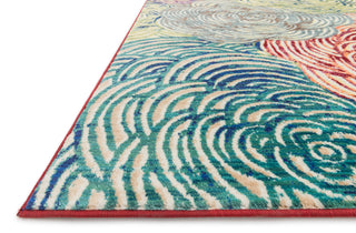 Loloi Lyon HLZ13 Red / Multi Area Rug Corner