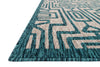 Loloi Newport NP-09 Grey / Teal Area Rug Corner