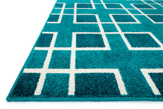 Loloi Oasis OS-05 Peacock / Ivory Area Rug Corner