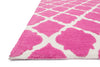 Loloi Piper PI-01 Bubble Gum Pink Area Rug Corner Feature