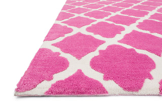 Loloi Piper PI-01 Bubble Gum Pink Area Rug Corner Feature