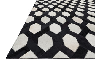 Loloi Promenade PO-04 Ivory / Black Area Rug Corner Feature