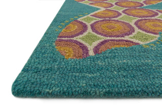 Loloi Skylar HSK13 Teal / Berry Area Rug Corner