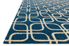 Loloi Venice Beach VB-11 Blue / Ivory Area Rug Corner