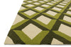 Loloi Venice Beach VB-12 Green Trellis Area Rug Corner