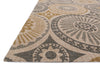 Loloi Vero VO-08 Grey / Gold Area Rug Corner