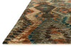 Loloi Xavier XV-07 Tobacco / Blue Hand Knotted Area Rug Corner