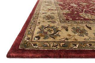 Loloi Yorkshire YK-04 Red / Light Gold Area Rug Corner