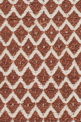 Chandra Costa COS-39101 Rust/White Area Rug Close Up