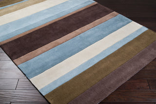 Surya Cosmopolitan COS-8904 Slate Hand Tufted Area Rug 5x8 Corner