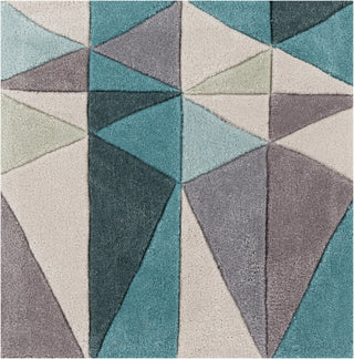 Surya Cosmopolitan COS-9169 Teal Hand Tufted Area Rug 16'' Sample Swatch