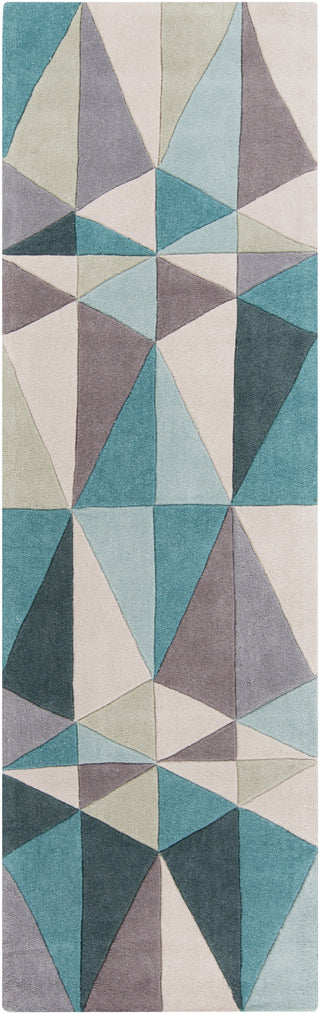 Surya Cosmopolitan COS-9169 Teal Area Rug 2'6'' x 8' Runner