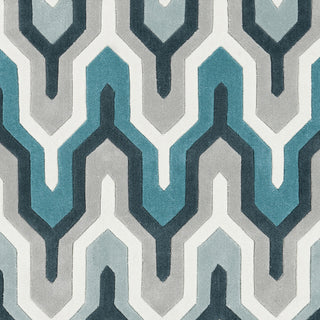 Surya Cosmopolitan COS-9175 Teal Hand Tufted Area Rug Sample Swatch