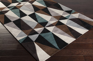 Surya Cosmopolitan COS-9179 Olive Hand Tufted Area Rug 5x8 Corner